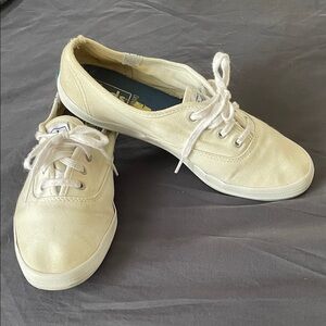 Women’s White Canvas Keds Sneakers